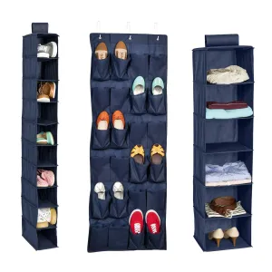 3-Piece Closet Organization Kit, Navy
