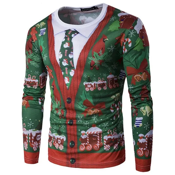 3D-Print Santa Claus Christmas T Shirt (for Men)