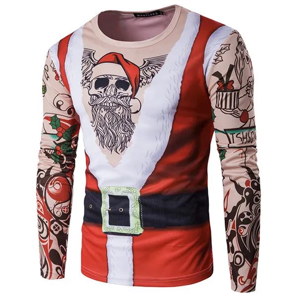 3D-Print Santa Claus Christmas T Shirt (for Men)