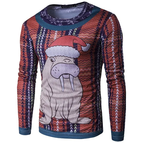 3D-Print Santa Claus Christmas T Shirt (for Men)