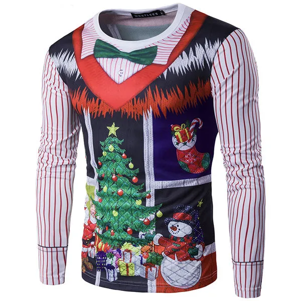 3D-Print Santa Claus Christmas T Shirt (for Men)