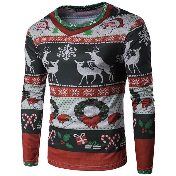 3D-Print Santa Claus Christmas T Shirt (for Men)