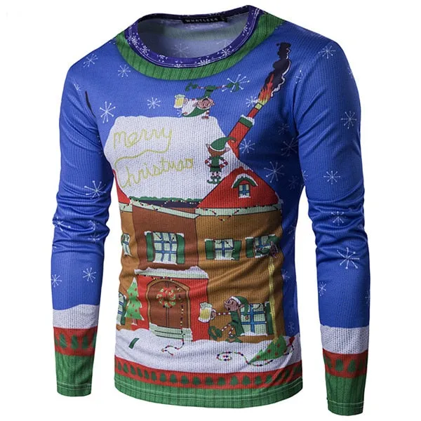3D-Print Santa Claus Christmas T Shirt (for Men)
