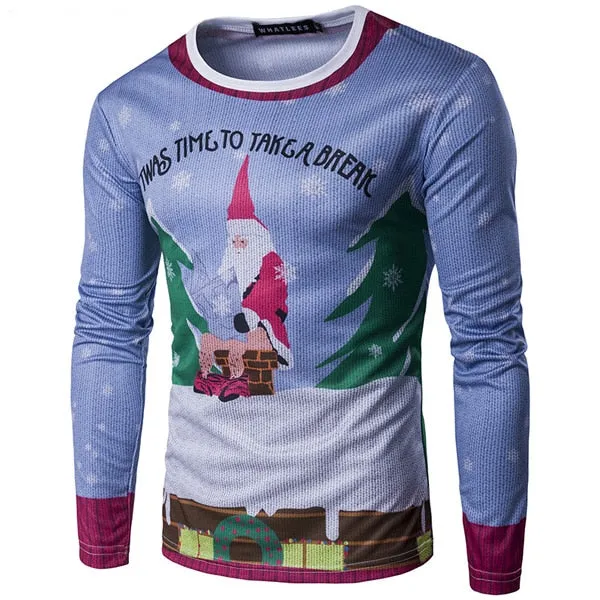 3D-Print Santa Claus Christmas T Shirt (for Men)