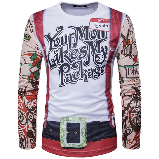 3D-Print Santa Claus Christmas T Shirt (for Men)