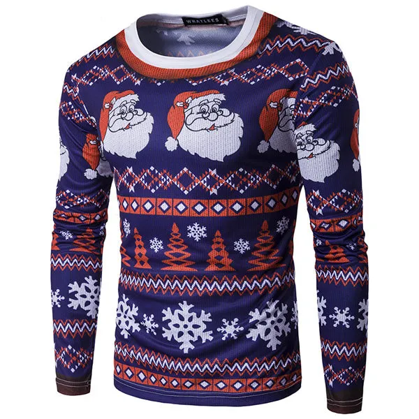 3D-Print Santa Claus Christmas T Shirt (for Men)
