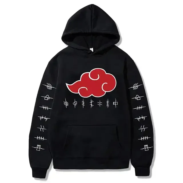Akatsuki Cloud Printed Men's Y2K Hoodies