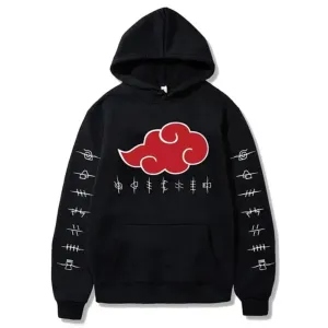 Akatsuki Cloud Printed Men's Y2K Hoodies