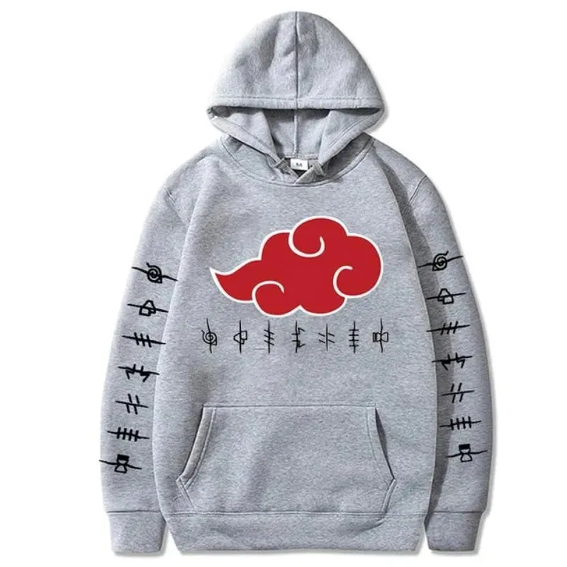 Akatsuki Cloud Printed Men's Y2K Hoodies
