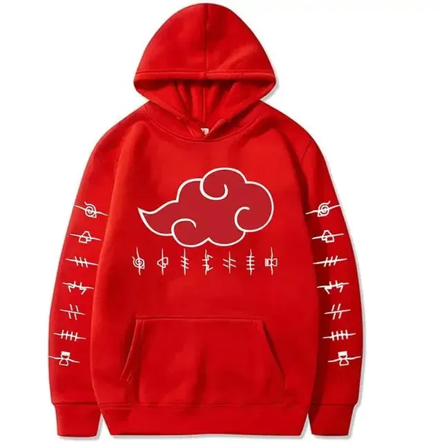 Akatsuki Cloud Printed Men's Y2K Hoodies