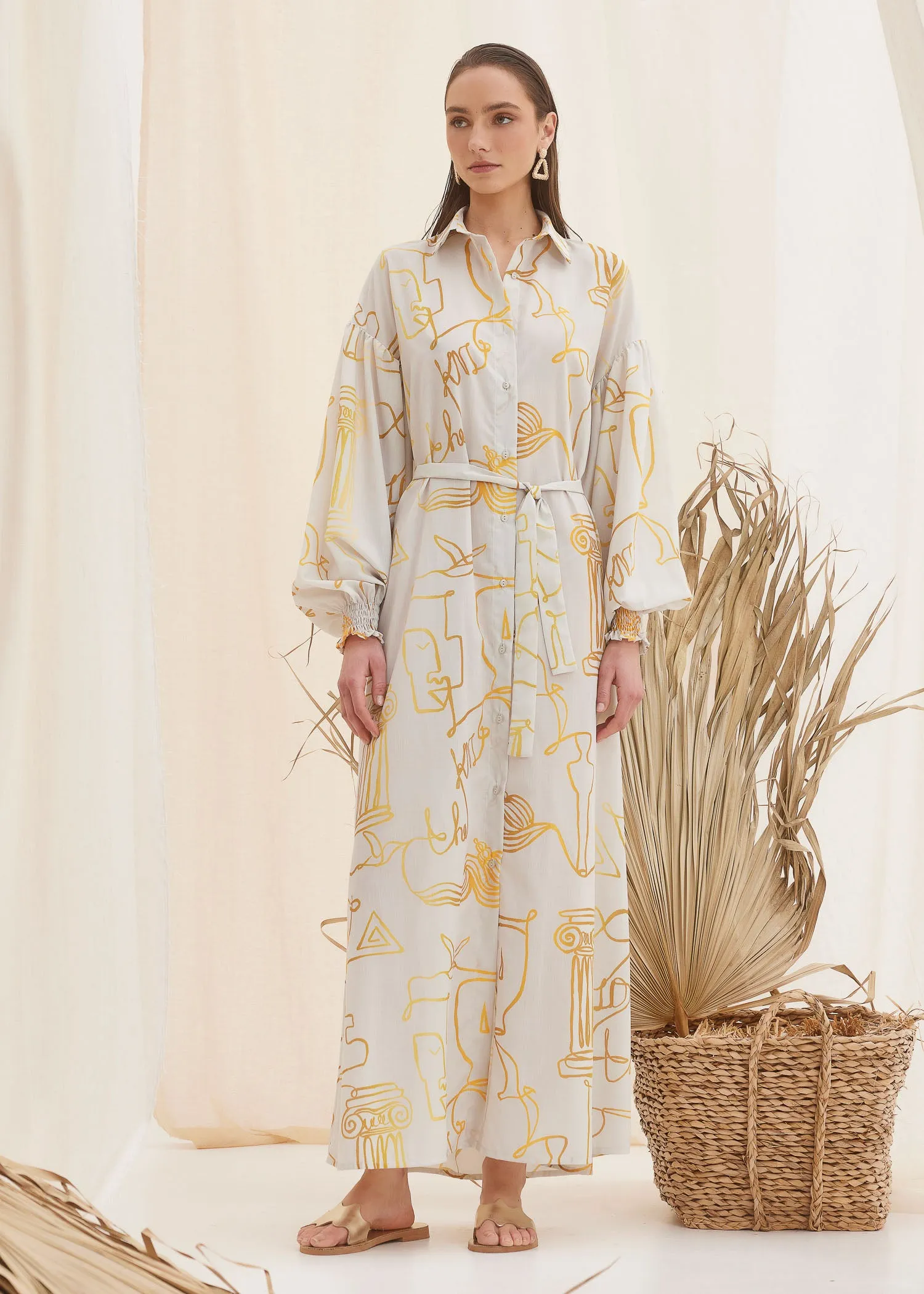 Athena Swank Fine Maxi Shirt Dress