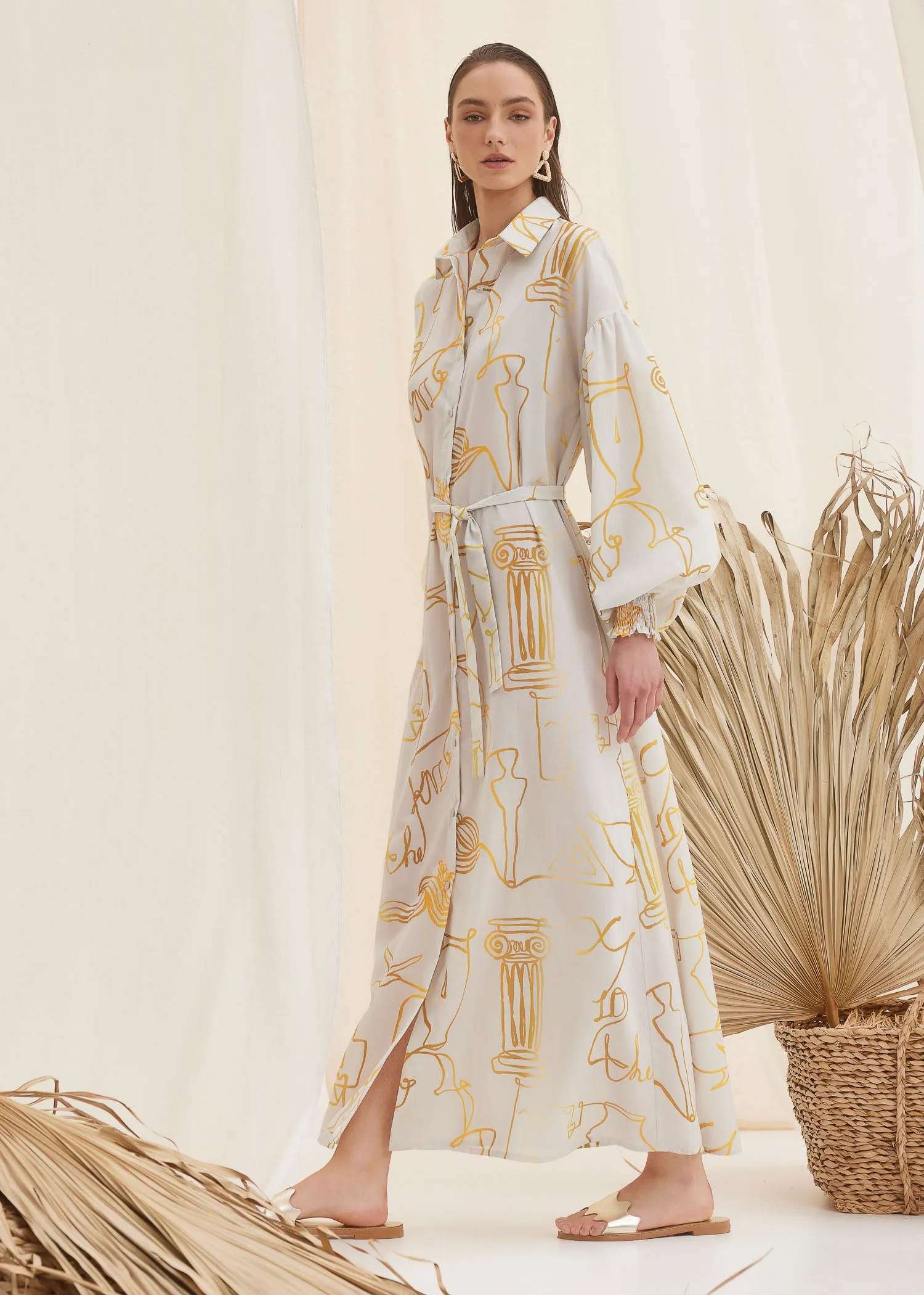 Athena Swank Fine Maxi Shirt Dress