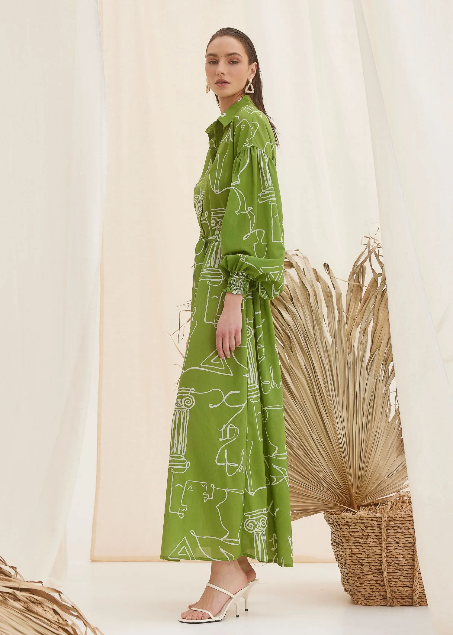 Athena Swank Fine Maxi Shirt Dress