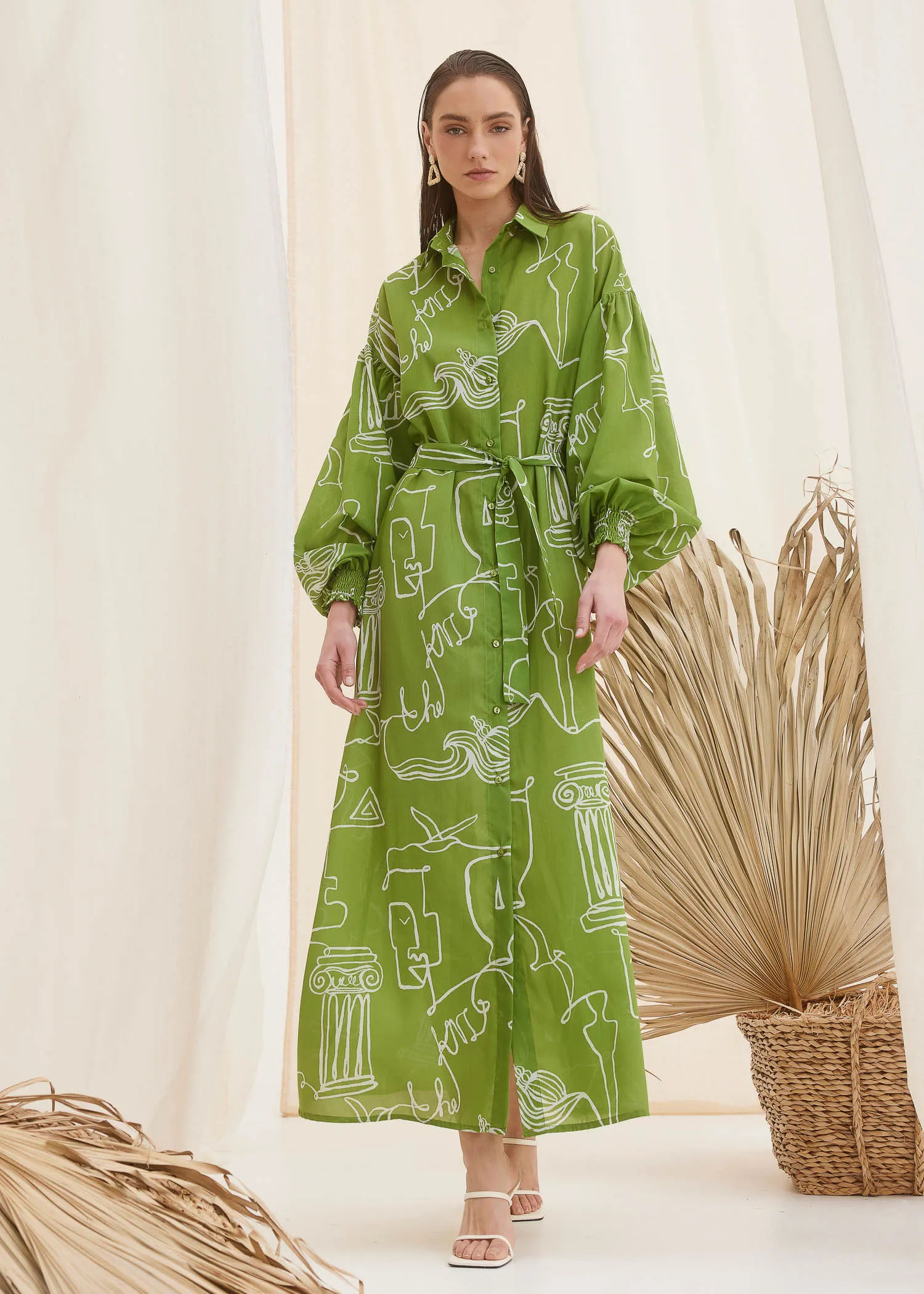 Athena Swank Fine Maxi Shirt Dress