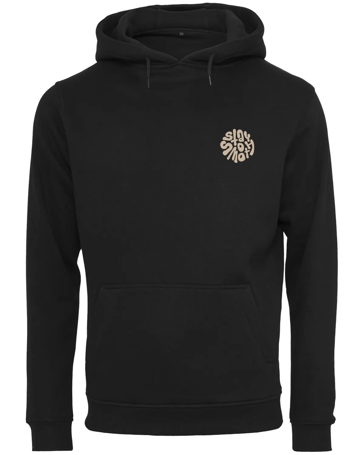 Black Hoodie / Stay Smooth Sand Front Back Men