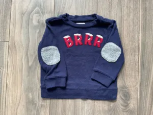 Boys Navy Brrrr Sweater 12-18 Months , Kids 18 Month (12-18M)