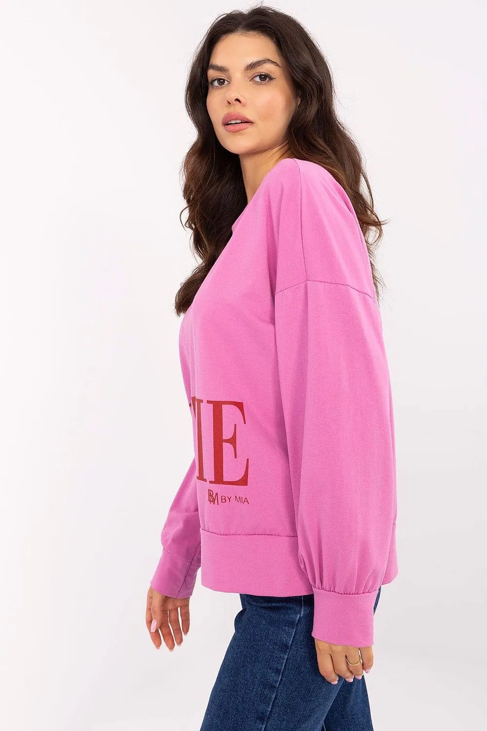 Chic Comfort Long-Sleeve Blouse – Soft Cotton Blend with Trendy Statement Detail
