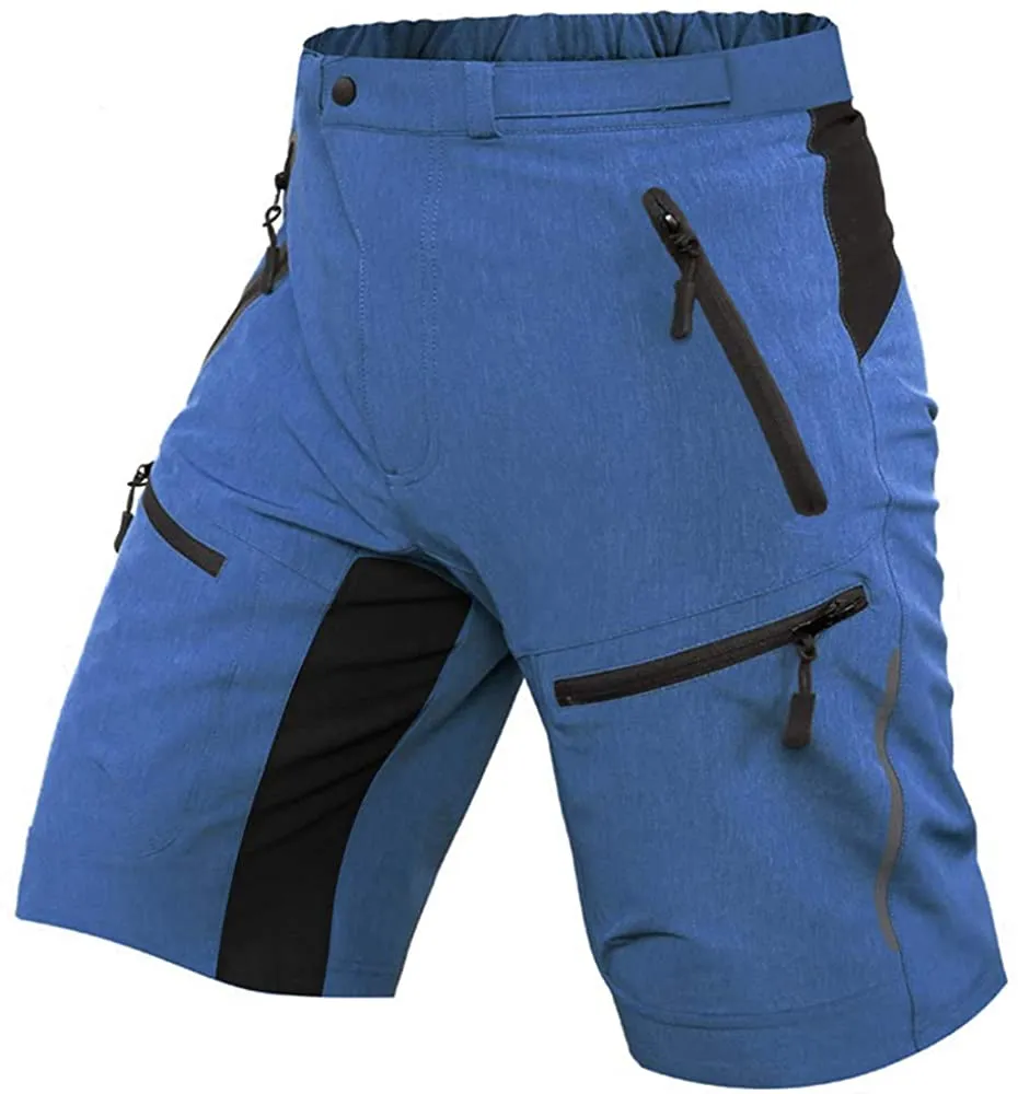 Cycorld Mens Mountain Biking Shorts Bike Shorts Loose Fit Cycling Baggy Lightweight Pants with Zip Pockets