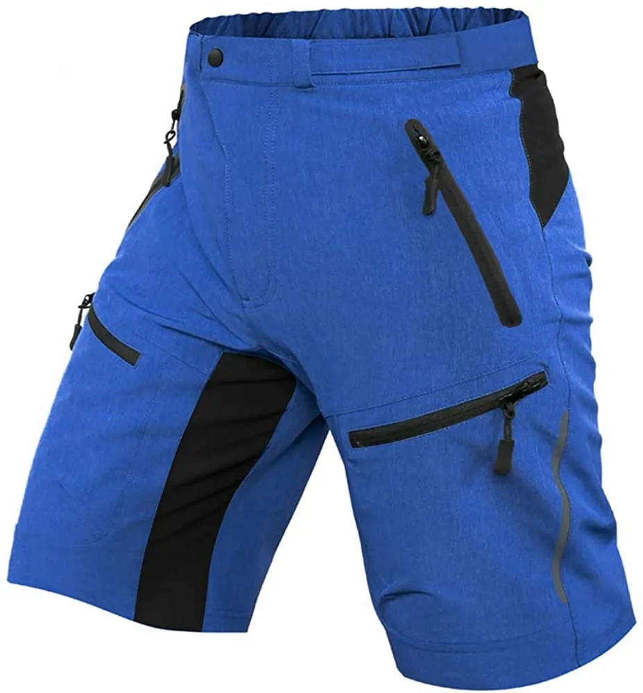 Cycorld Mens Mountain Biking Shorts Bike Shorts Loose Fit Cycling Baggy Lightweight Pants with Zip Pockets