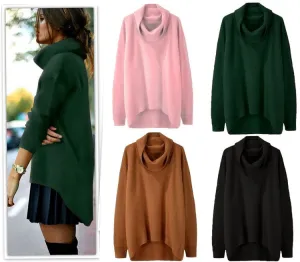 Fashion Irregular Turtleneck Sweater