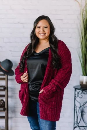 Felt Cute Heavy Popcorn Knit Cardigan