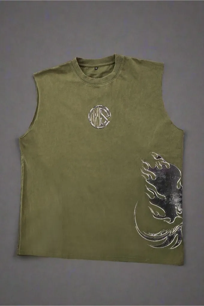 Forest Green Rising Phoenix Cutoff