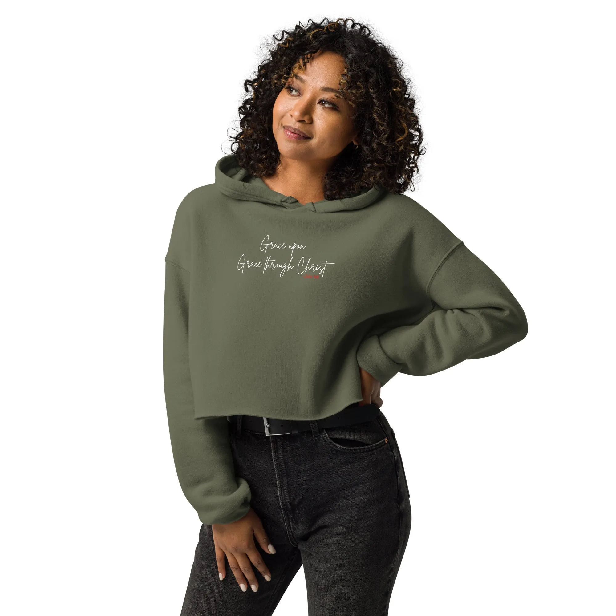 GRACE UPON GRACE: Crop Hoodie