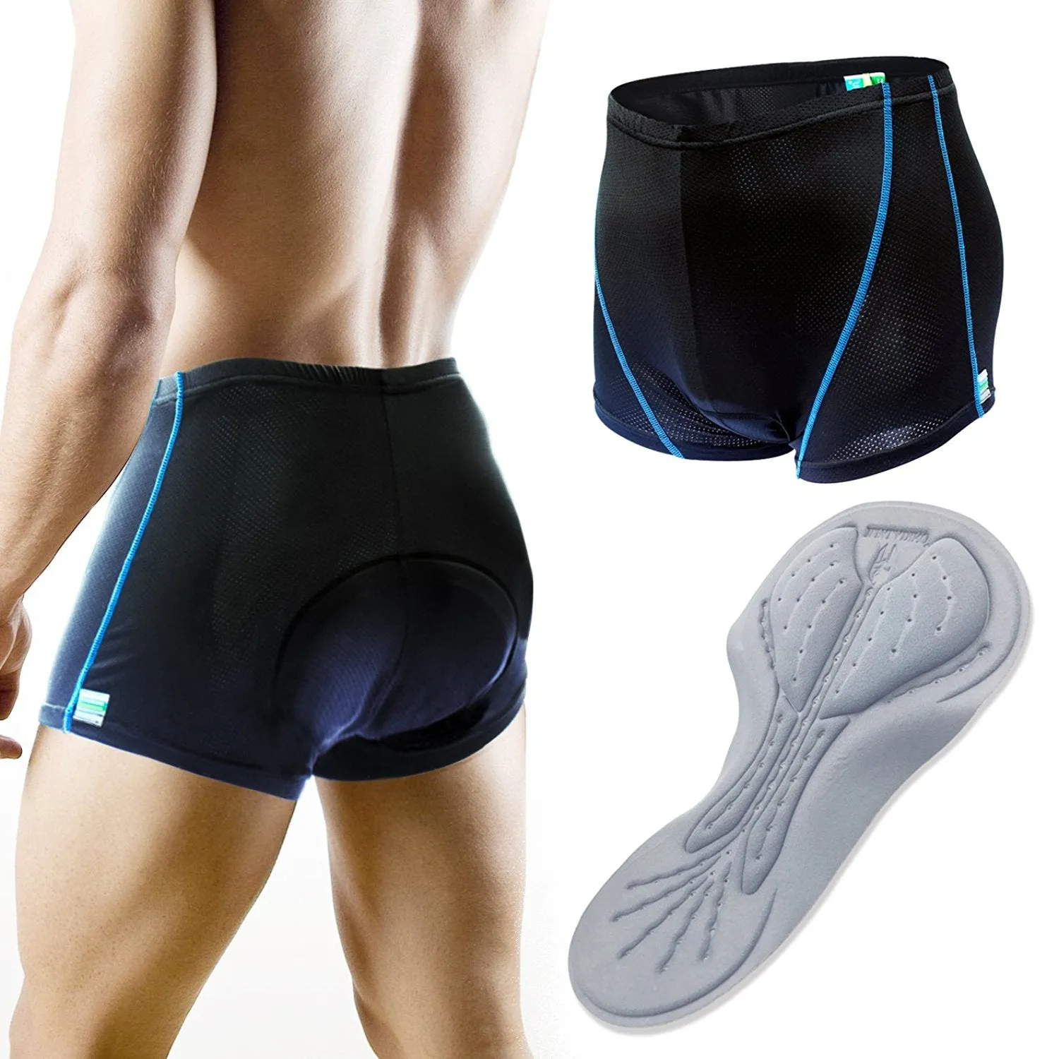 ILPALADINO Cycling Underwear Shorts Men Bike Underwear Breathable Bicycle Pants Lightweight Riding Underwear Shorts