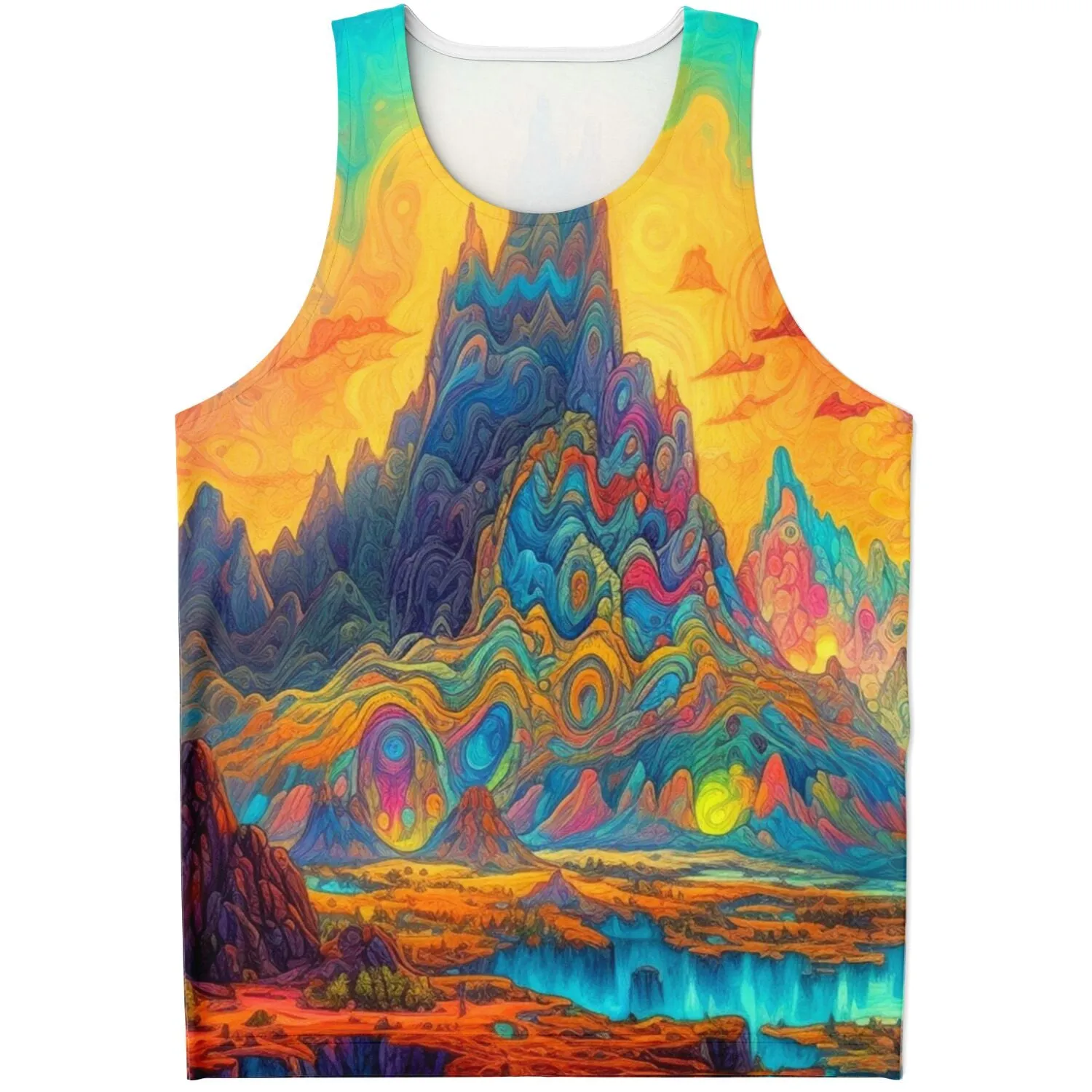 LIQUID MOUNTAIN Unisex Tank Top - ACIDMATH AI