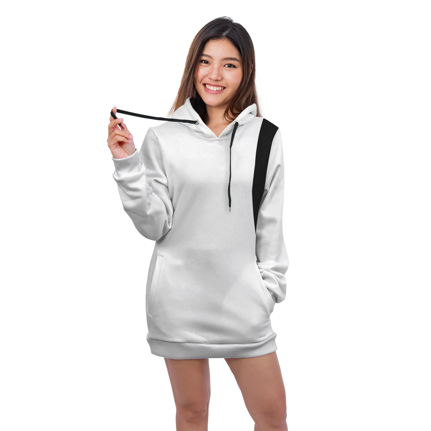 magnet free will white hoodie dress