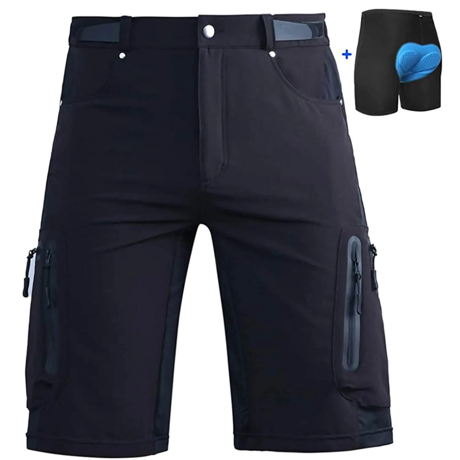Men's Comfort Mountain Bike Shorts With Liner 01