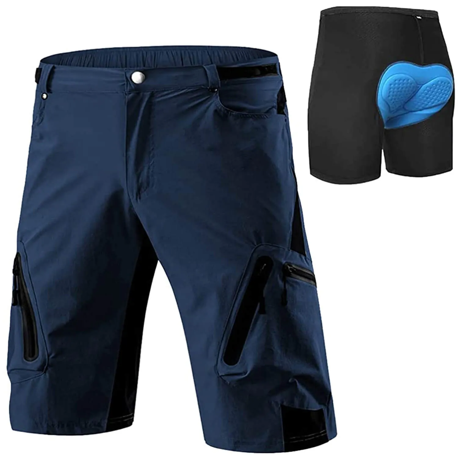 Men's Comfort Mountain Bike Shorts With Liner 01