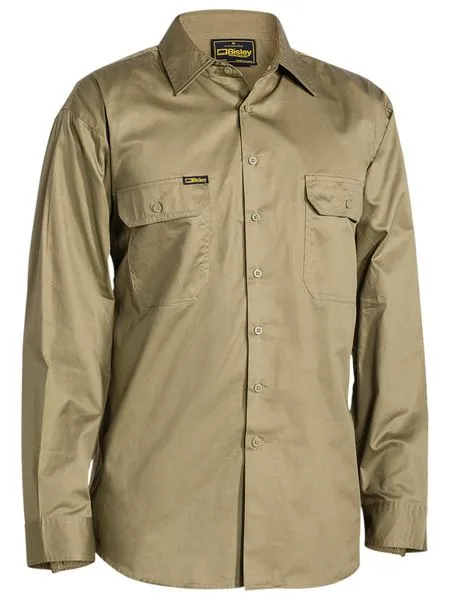 Mens Cool Lightweight Drill Shirt- Long Sleeve