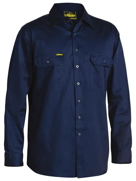 Mens Cool Lightweight Drill Shirt- Long Sleeve