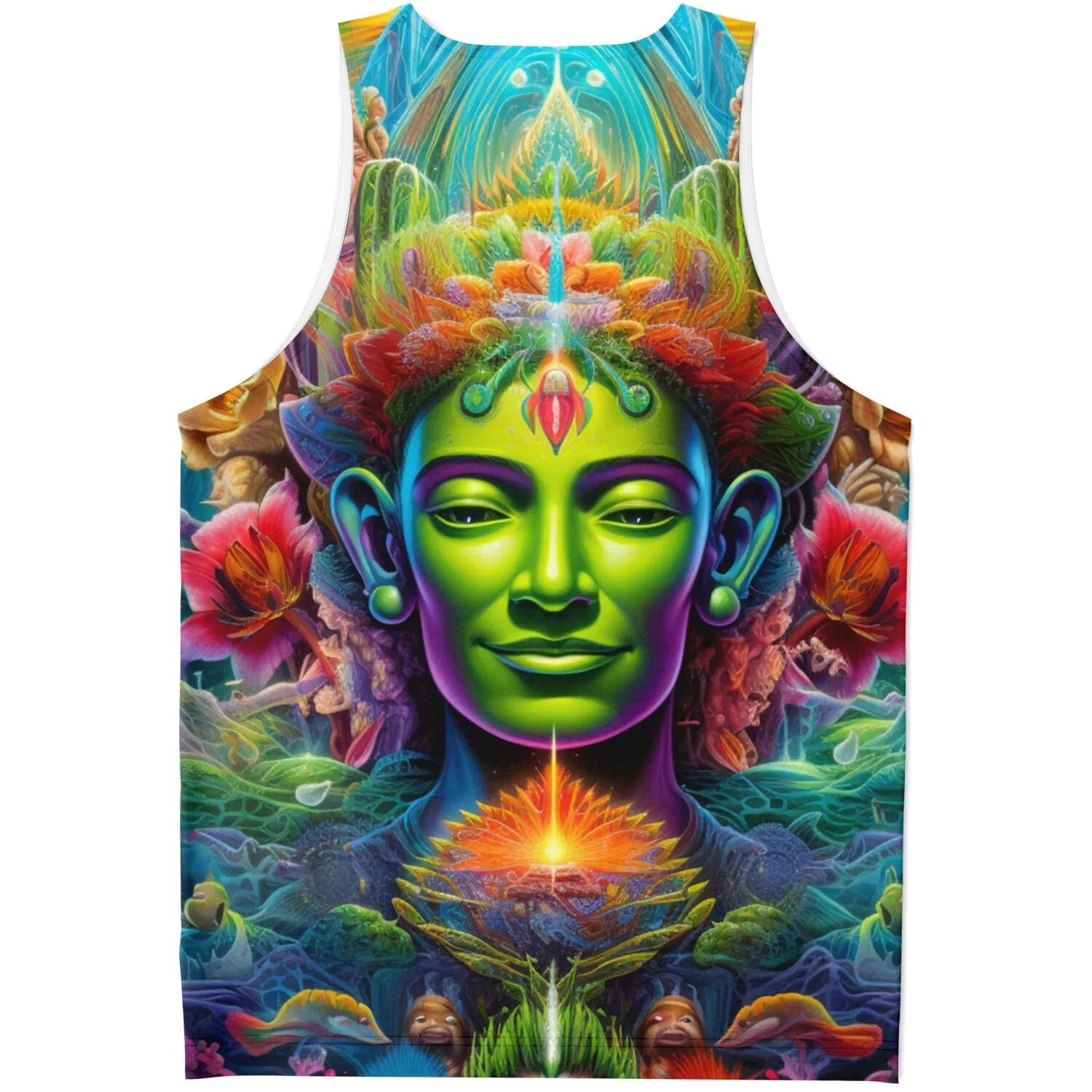 PEACEFUL WARRIOR Unisex Tank Top - ACIDMATH AI