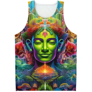PEACEFUL WARRIOR Unisex Tank Top - ACIDMATH AI
