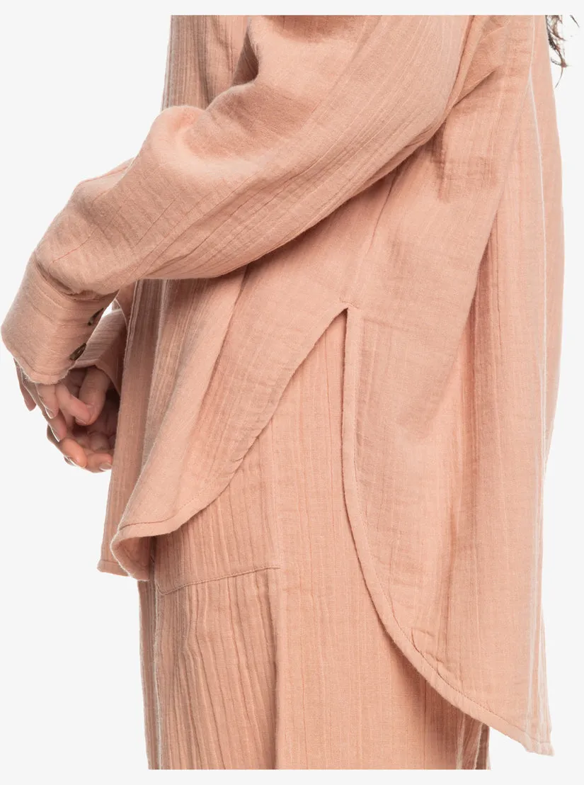 Roxy Morning Time L/S Shirt-Cafe Creme