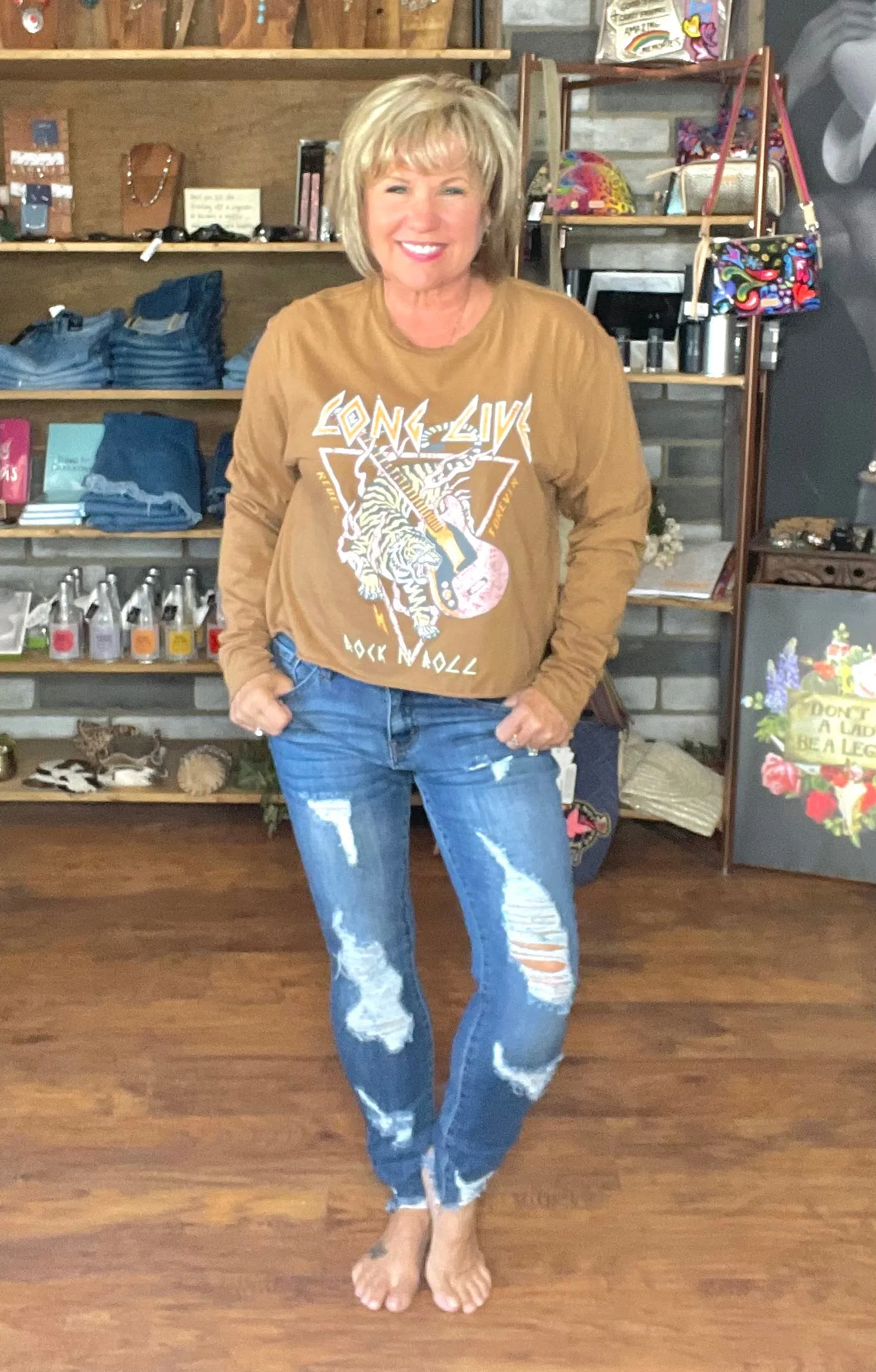 Shelby Distressed Skinny Jean  - L & B Jeans