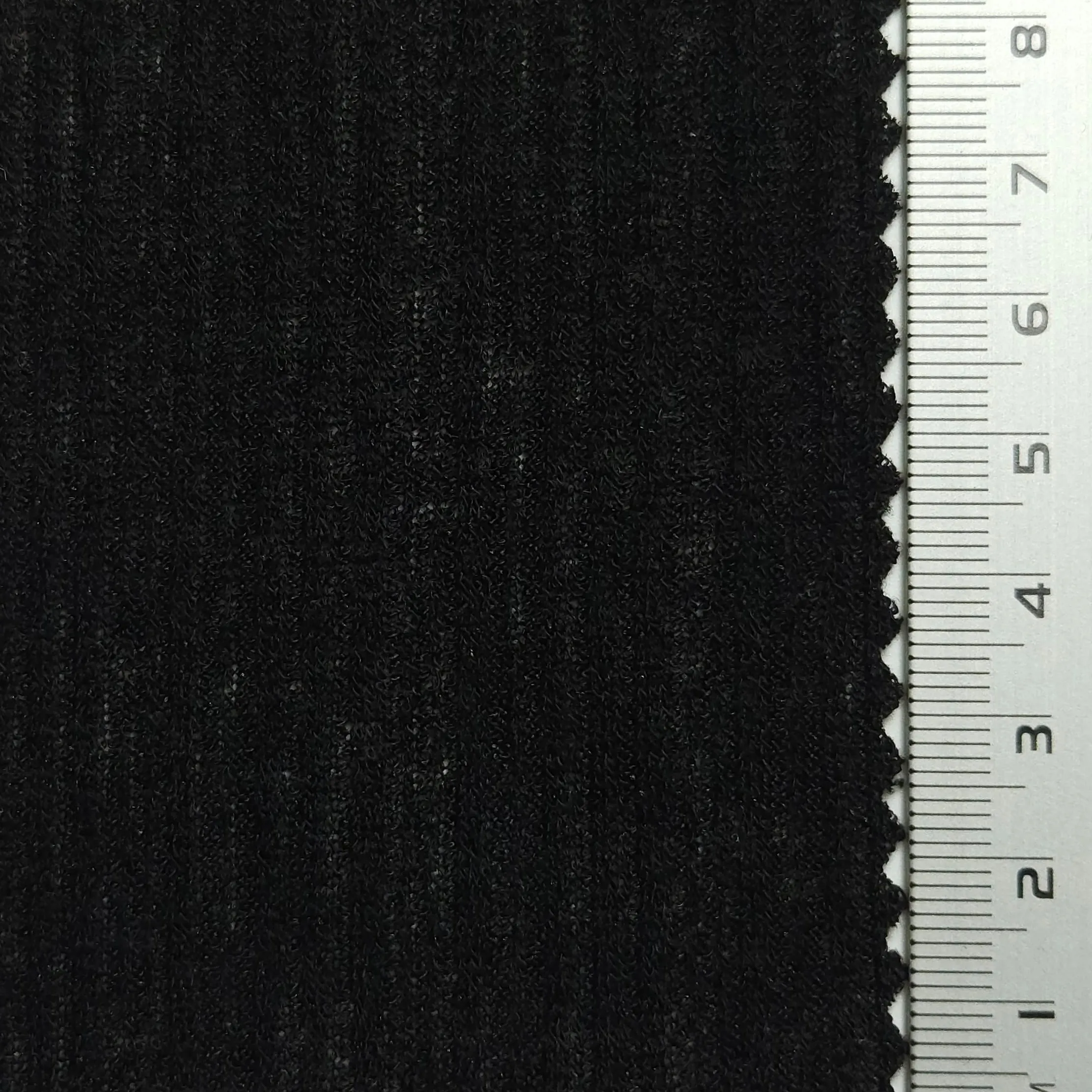 Solid Rib Polyester Spandex Knit Fabric - FAB1545
