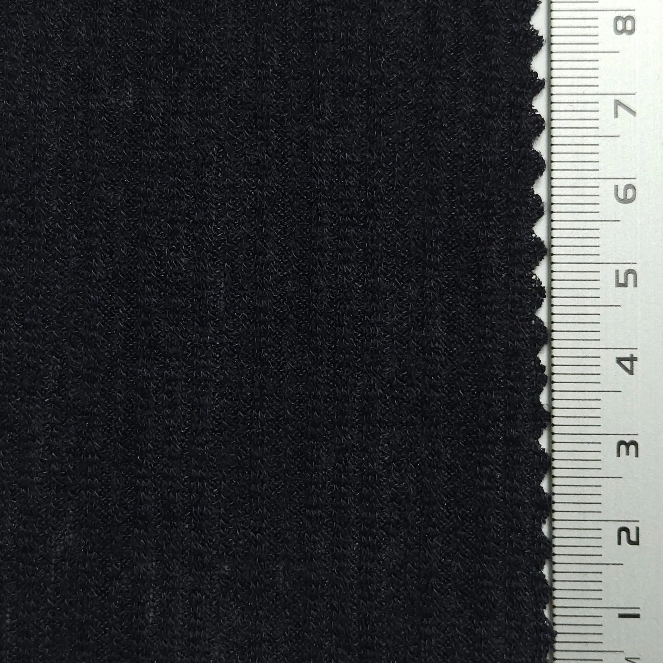 Solid Rib Polyester Spandex Knit Fabric - FAB1545