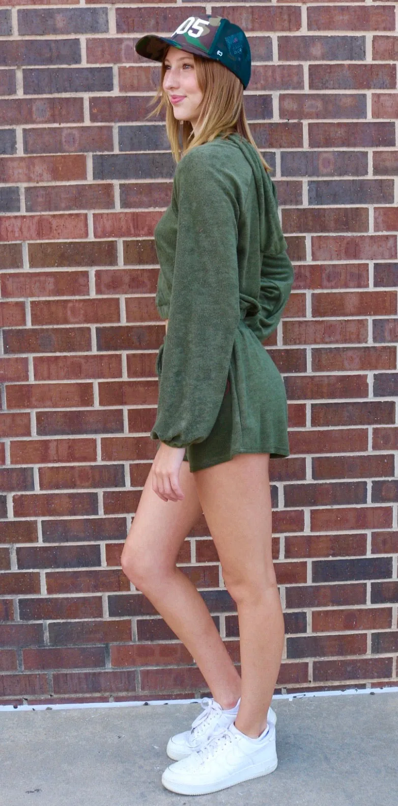 STARK 2pc TerryKnit Cropped Hoodie/Short Set