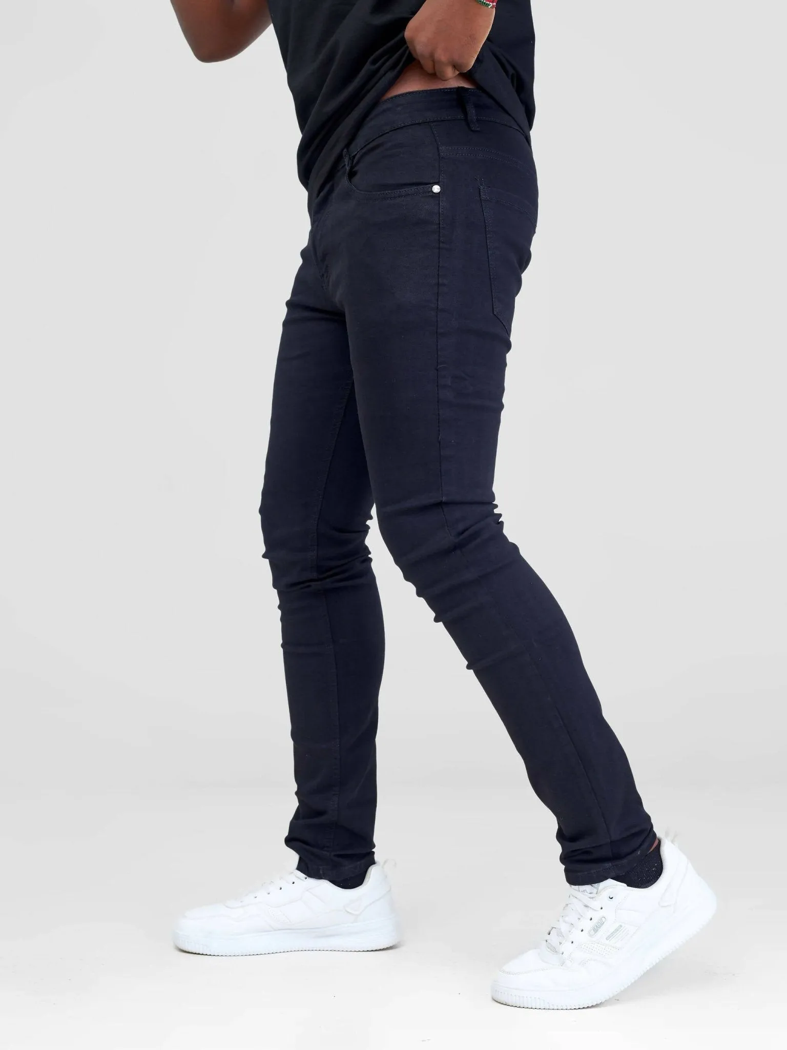 Stylish Sisters Men's Plain Jeans - Black