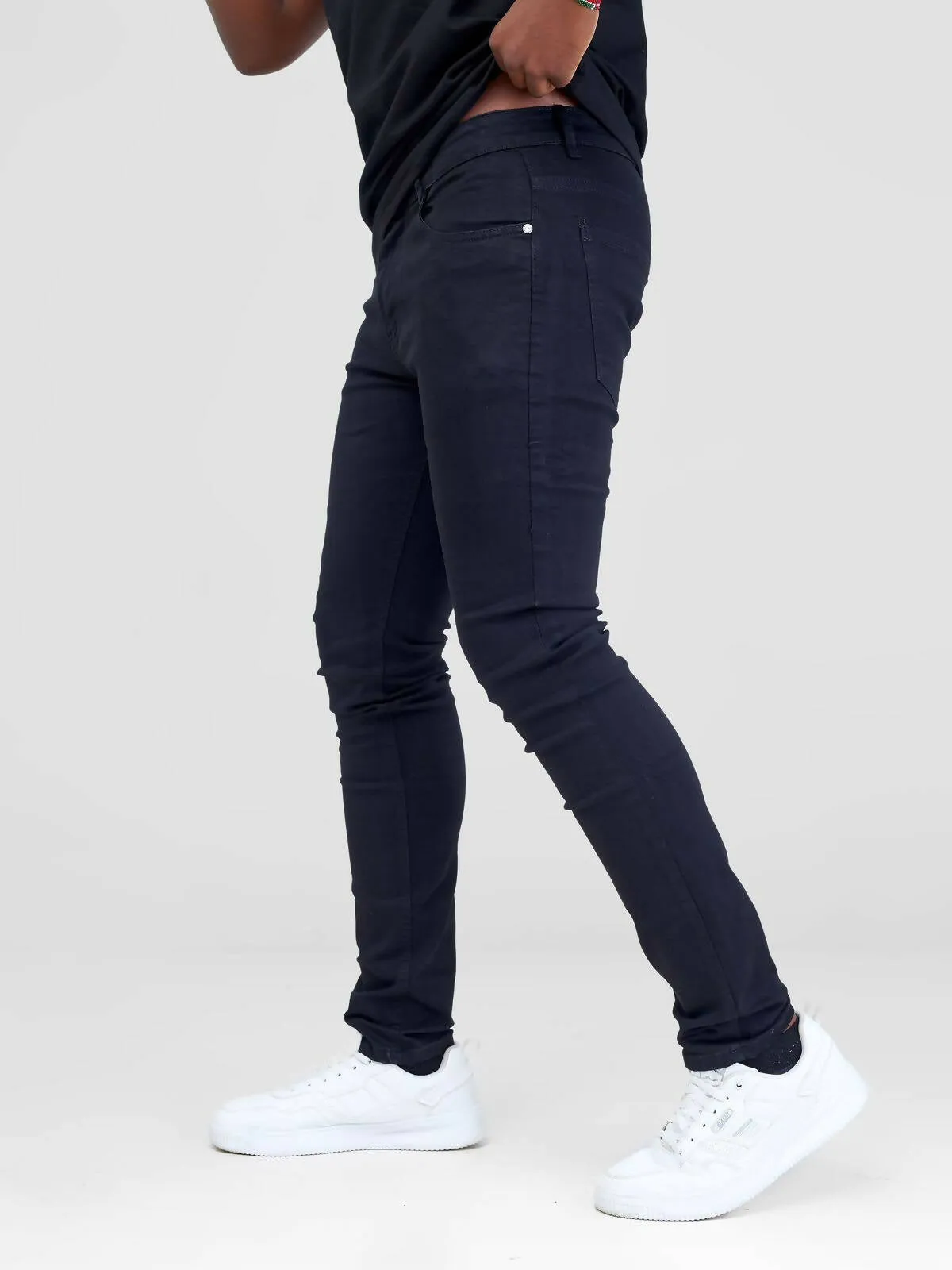 Stylish Sisters Men's Plain Jeans - Black