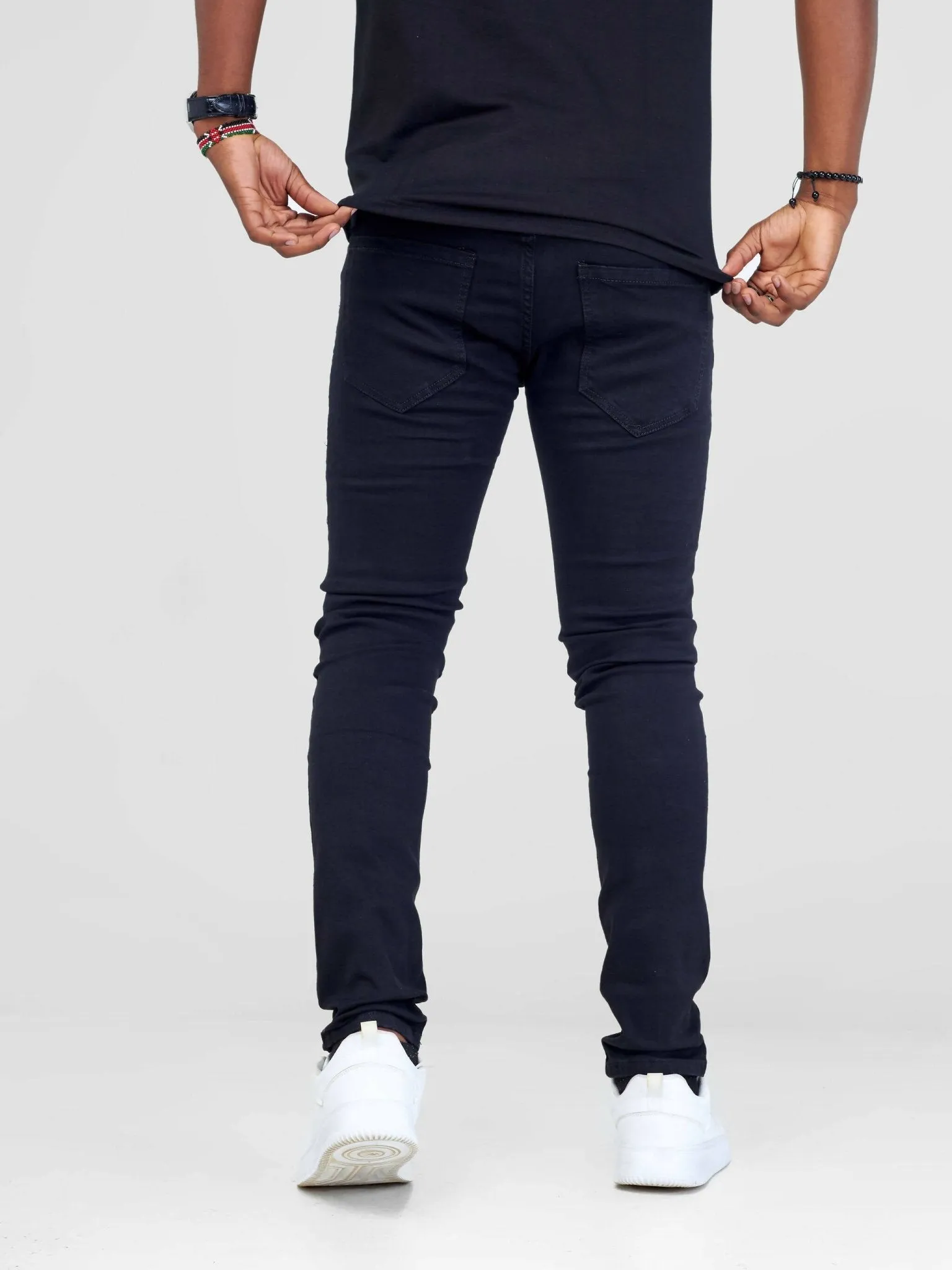 Stylish Sisters Men's Plain Jeans - Black