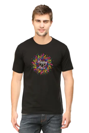 Unisex Half Sleeves T-Shirt - Happy Holi 1