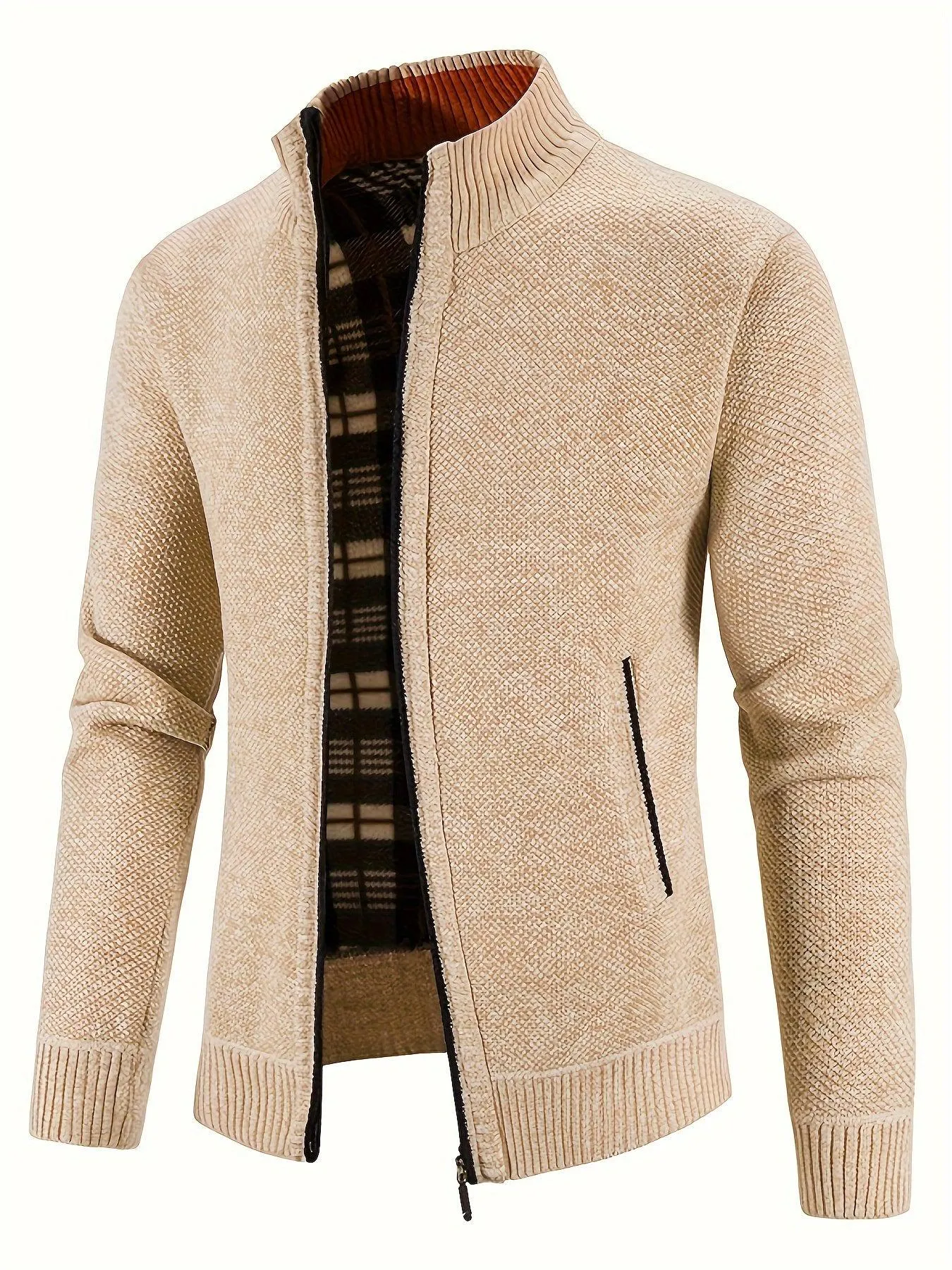 Warm Jacket, Men's Casual Comfortable Zip Up Jackets