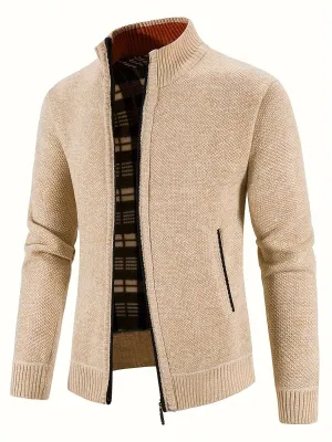 Warm Jacket, Men's Casual Comfortable Zip Up Jackets