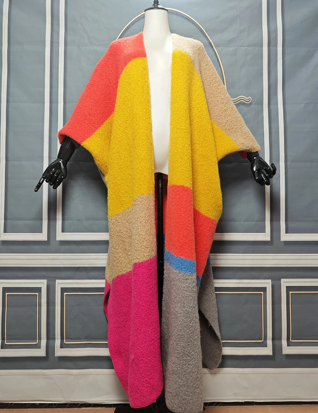 Warm Open Front Long Cardigans