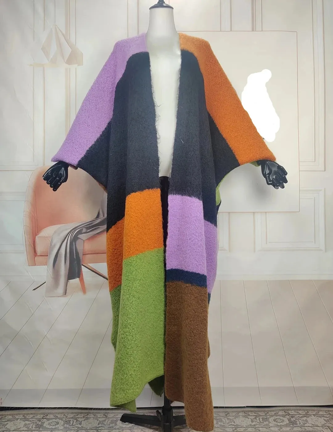 Warm Open Front Long Cardigans