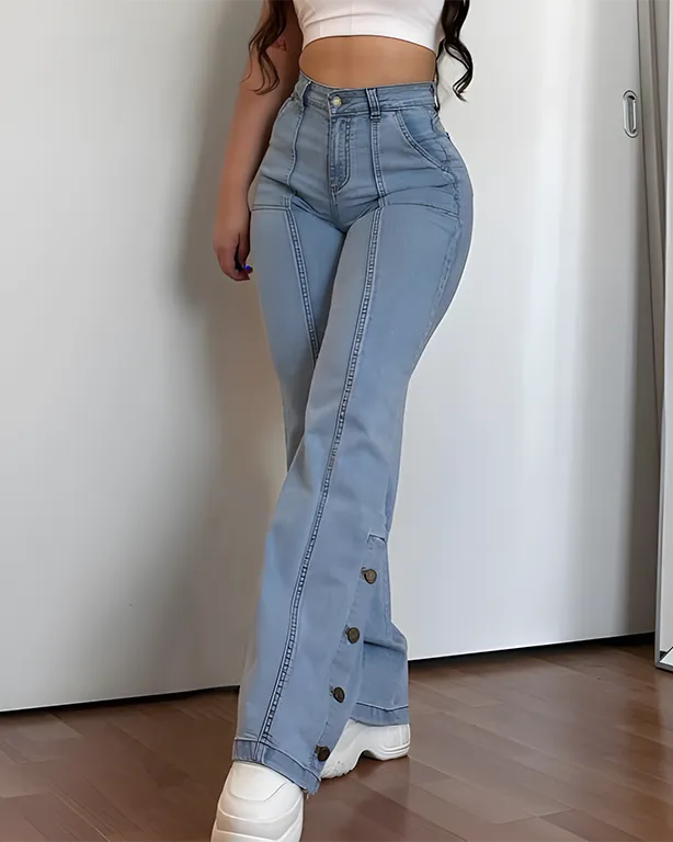 Women's Stylish Slim Fit Flared Jeans